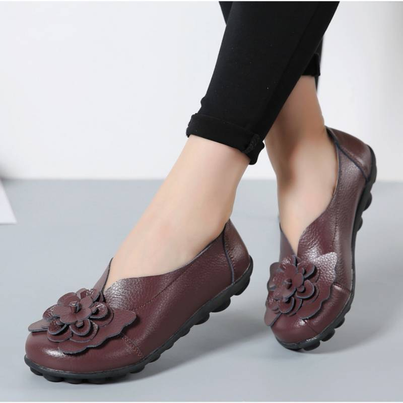 Spring/Summer Flower Comfortable Bean Women's Shoes Flat Women's Singles Shoes_voghion.com