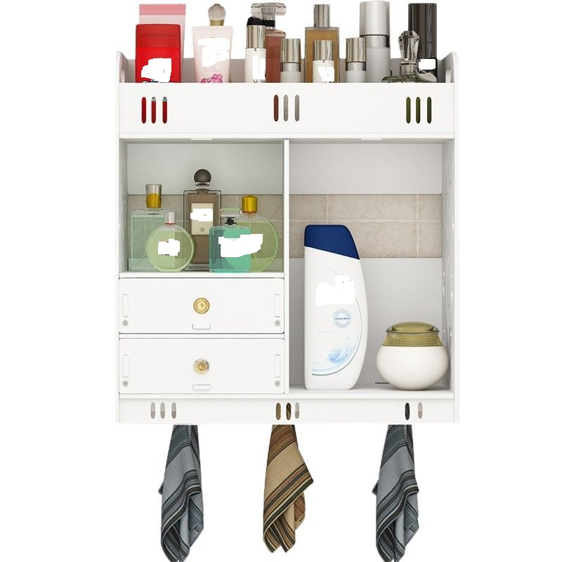 Scaffale portaoggetti per la cura della pelle non perforato da parete per bagno, stile cassetto per bagno, multistrato, grande capacità_voghion.com
