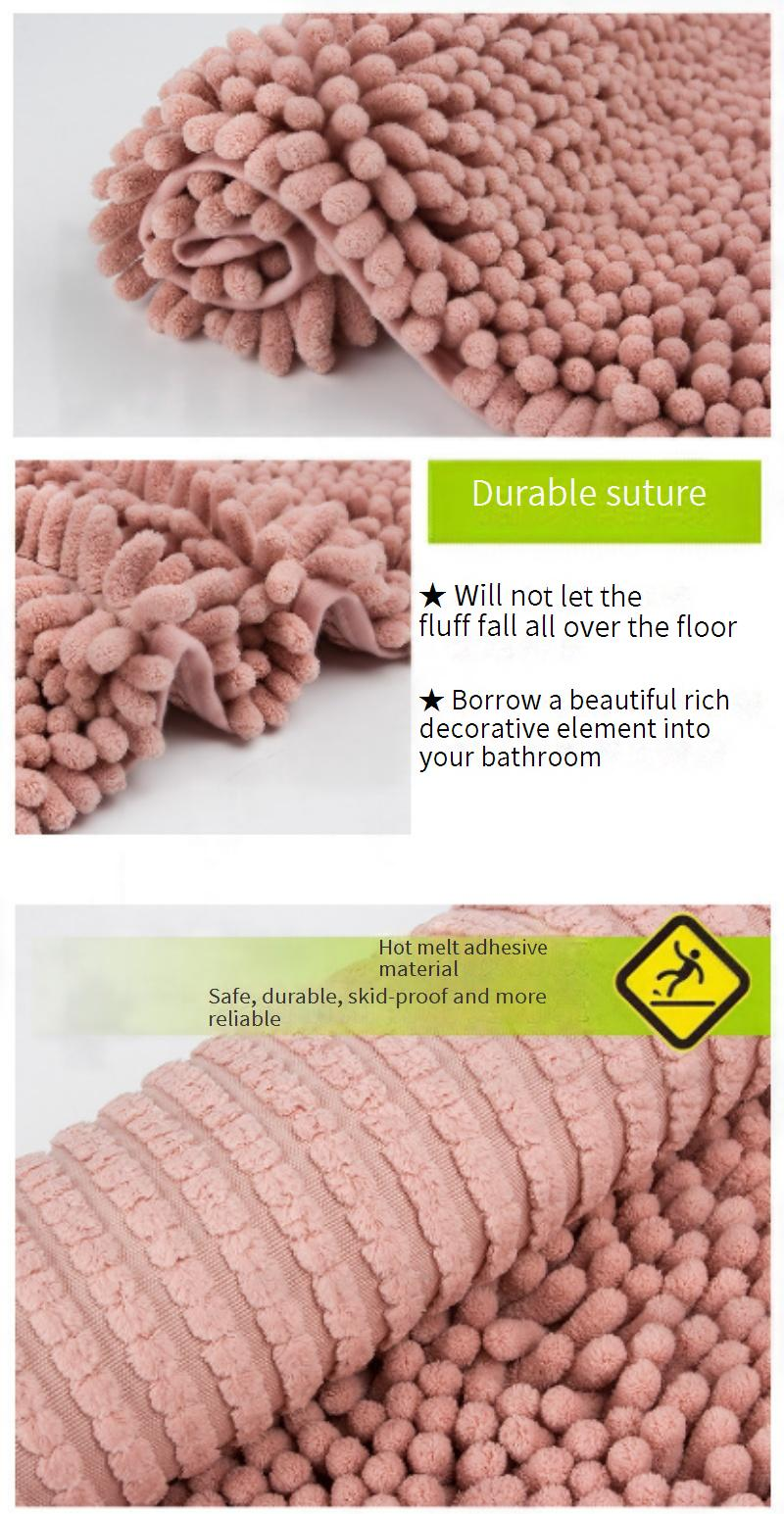 Tapis de bain en chenille de qualité supérieure – Extra épais et super absorbant – Envers antidérapant – Lavable en machine – 40 x 60 cm / 50 x 80 cm / 60 x 90 cm – Doux et moelleux_voghion.com