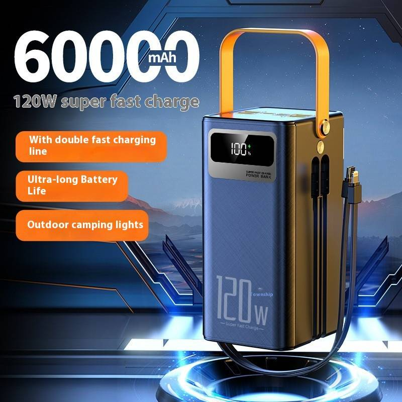 60000mAh Ultra-High Capacity Power Bank With Fast Charging, Portable External Battery Pack For Outdoor Camping, Travel, And Emergency Use_voghion.com