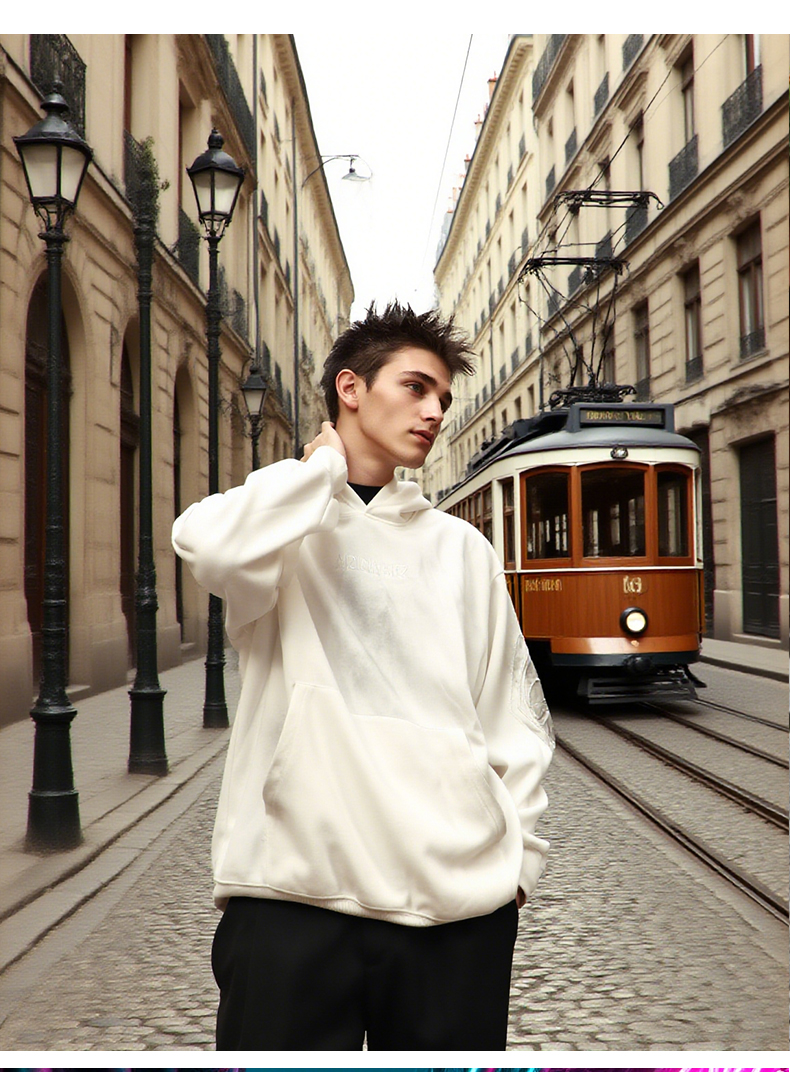 Trendy und coole Herrenbekleidung Kapuzenpullover Street Style Loose Casual Vielseitiger Hoodie_voghion.com
