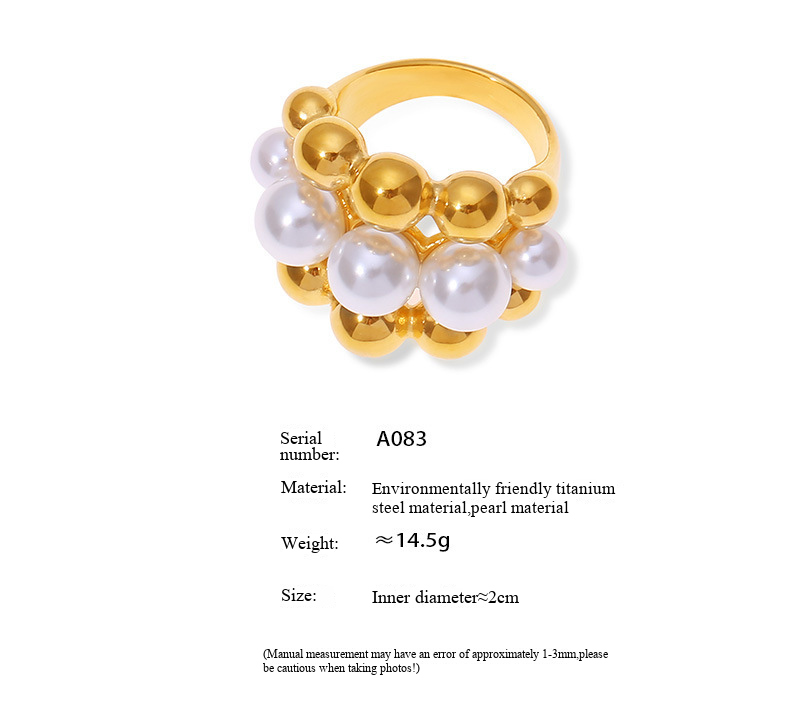 Anello in acciaio al titanio con perla intarsiata e perlina rotonda Zhongdongfeng, gioielli personalizzati per le donne_voghion.com