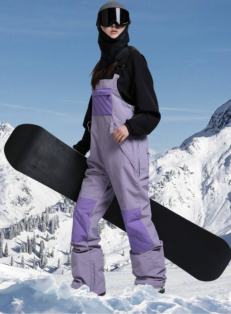 Women's Waterproof Snow Bib Pants – Windproof & Insulated Ski Overalls For Freestyle & Backcountry (20000mm Rating, Adjustable Suspenders)_voghion.com