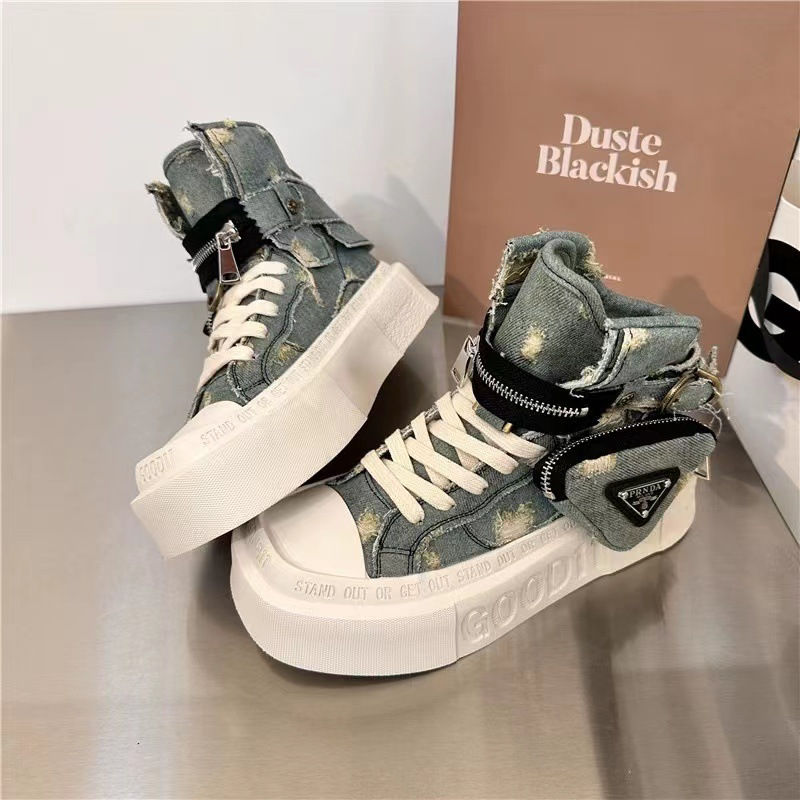 Cizme Martin noi, pantofi sport cu talpă înaltă, din denim, cu fund gros, moi, pentru femei, la modă, DIY, două uzuri_voghion.com