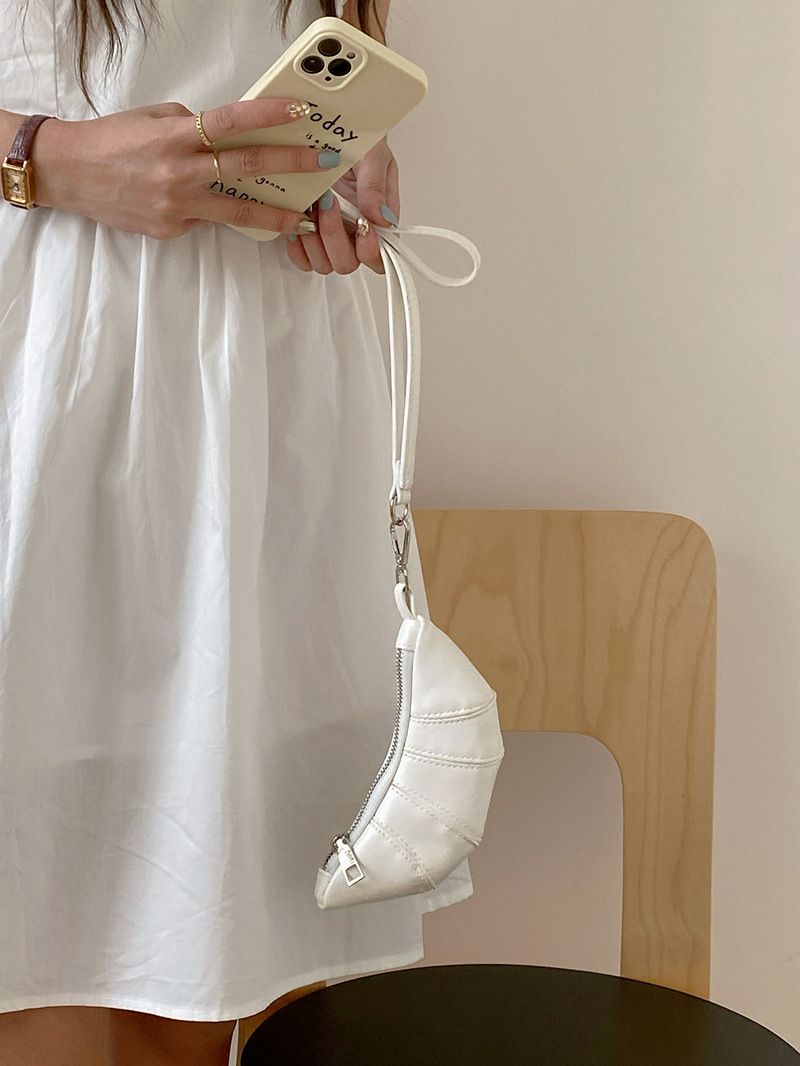 Portafoglio appeso al collo Zero con design carino a forma di corno di mucca e piccola mini borsa a tracolla concava per rossetto e auricolari_voghion.com