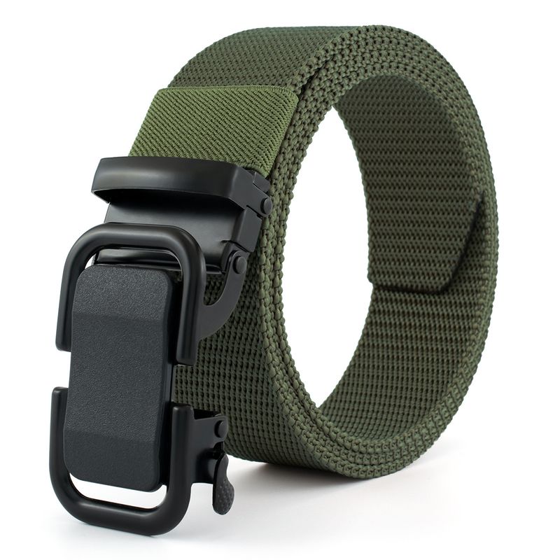 HOT Men's Ratchet Nylon Web Canvas Golf Automatic Buckle Waist Belt for Men Casual Work_voghion.com