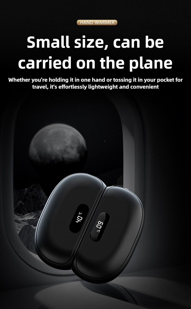 Magnetic Digital Display Rechargeable Hand Warmer With Flashlight & Power Bank - Explosion-Proof Portable Heating Pad_voghion.com