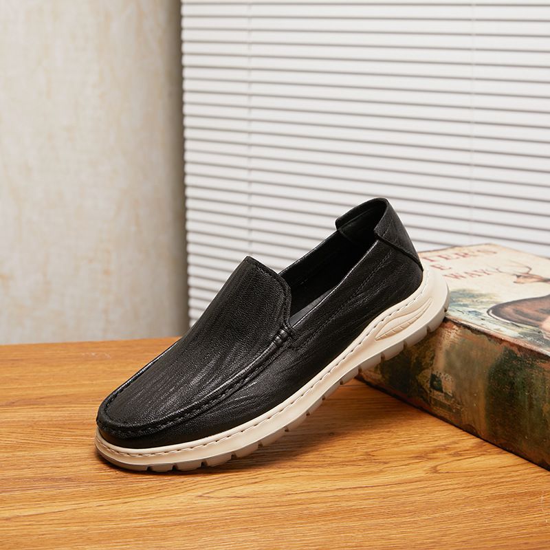 New set of foot comfortable bean shoes flat light breathable men's casual shoes_voghion.com