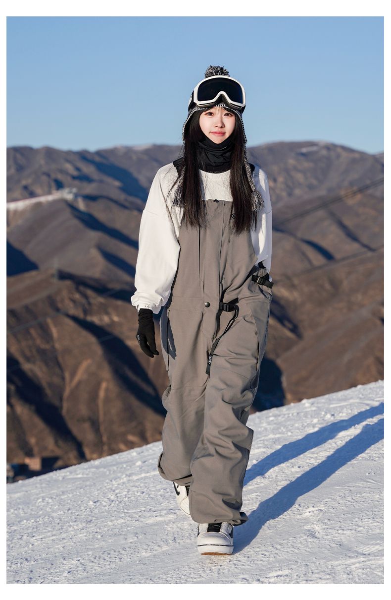 Snow Women's Slim Fit Ski Suit One-Piece Overalls Waterproof Windproof Warm_voghion.com