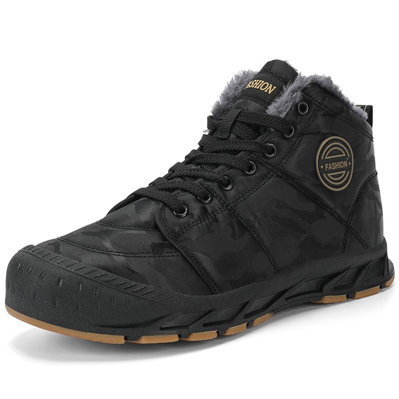 Men's Snow Boots Fur ed Ankle Booties Outdoor Anti-slip Waterproof Boot Unisex Comfortable Warm Sneakers 2024_voghion.com
