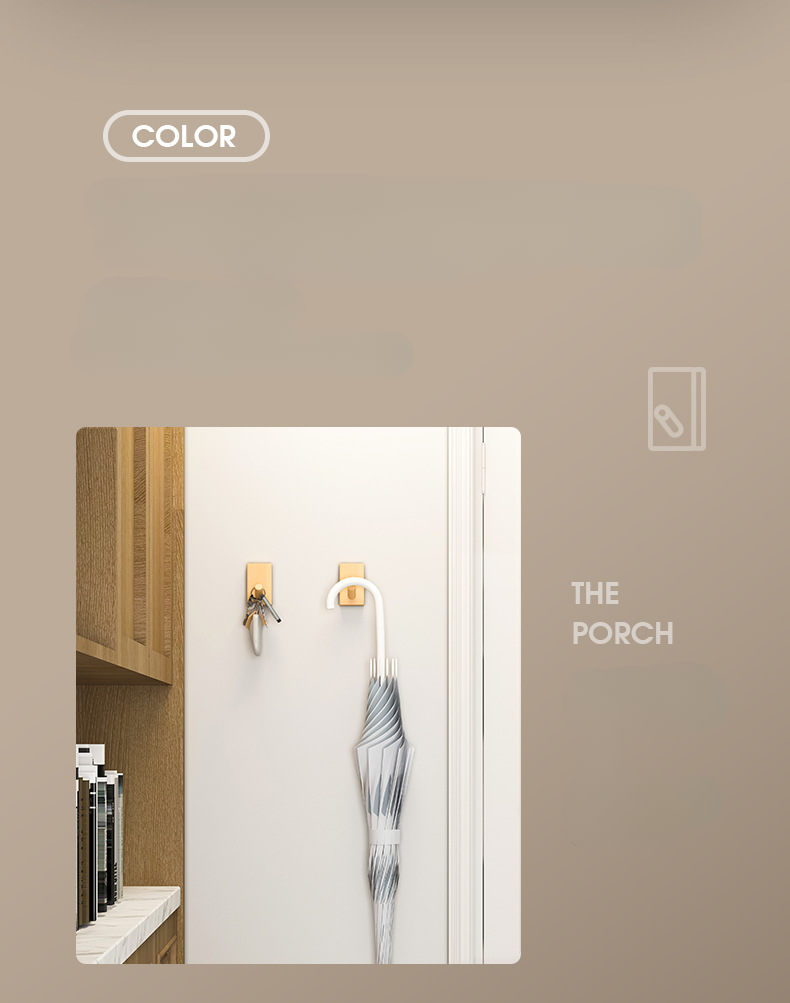 Perchero nórdico de madera maciza de haya y nogal, multifuncional, sin taladros, para colgar detrás de la puerta._voghion.com