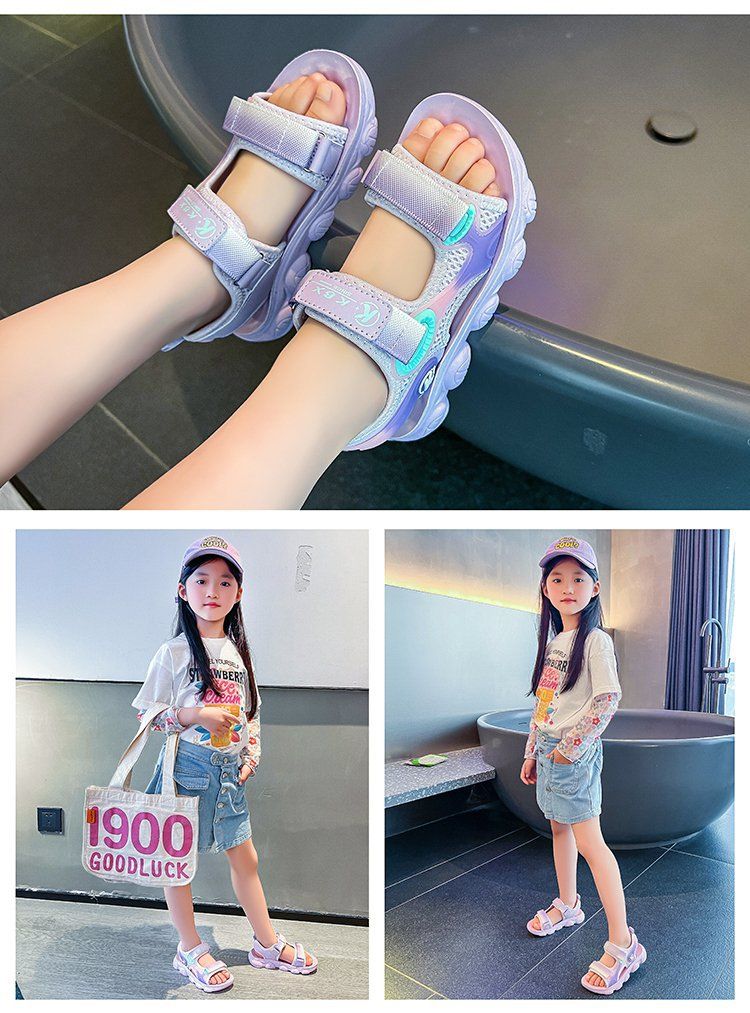 Kindersport 2024 Sommer Neue chinesische koreanische Ausgabe Oberbekleidung Strandschuhe für Jungen Mädchen Mode Sandalen und Hausschuhe_voghion.com
