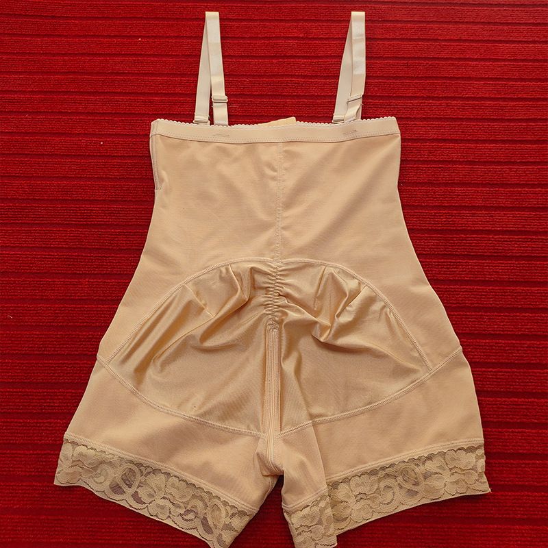 Pantalon amincissant une pièce à trois boutons pour femme, taille haute, fermeture éclair à l'entrejambe, style européen et américain, grande taille_voghion.com