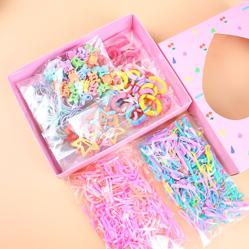 Accessoires pour enfants Épingle à cheveux Ensemble de combinaison d'épingles à cheveux Coffret cadeau Anneau pour cheveux de bébé Pince latérale pour fille_voghion.com