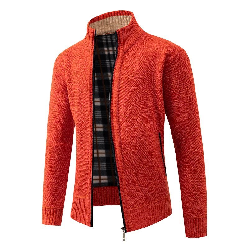 Maglione casual da uomo in maglia con cerniera - Pullover leggero alla moda autunno/inverno con collo alto (diversi colori e taglie)_voghion.com