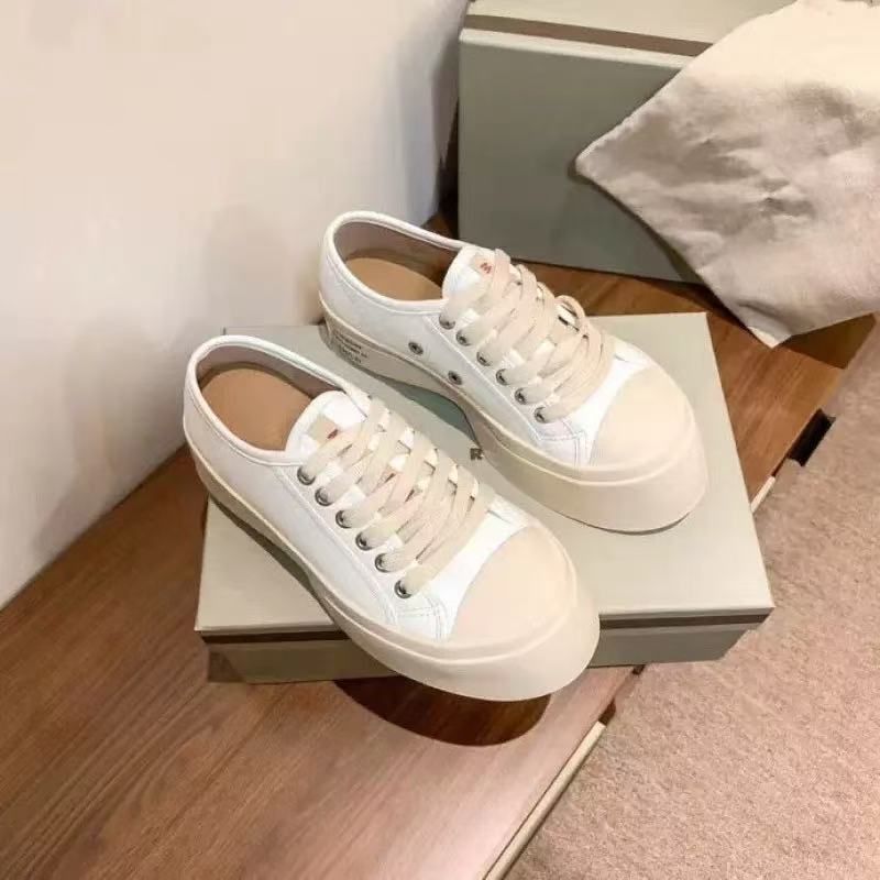 Big Toe Mary Jane 2024 Spring Genuine Velcro Platform Thick Sole Small Leather Single Shoes Height Increasing Casual_voghion.com