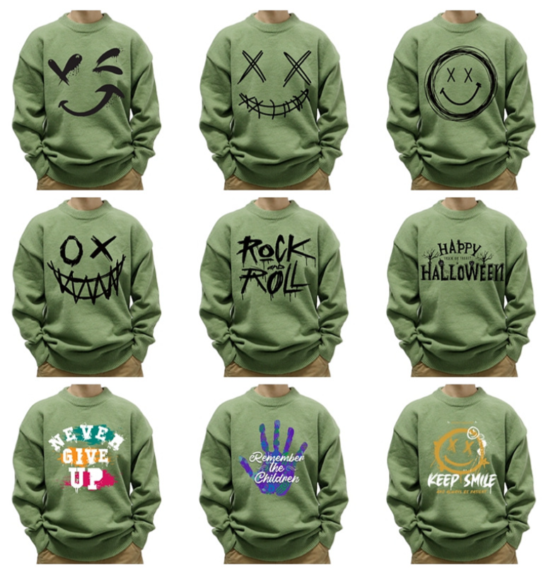 New Men's European Autumn Winter Loose Knitted Sweaters Y2K Style Printed Pullover Sweaters for Men Tops_voghion.com