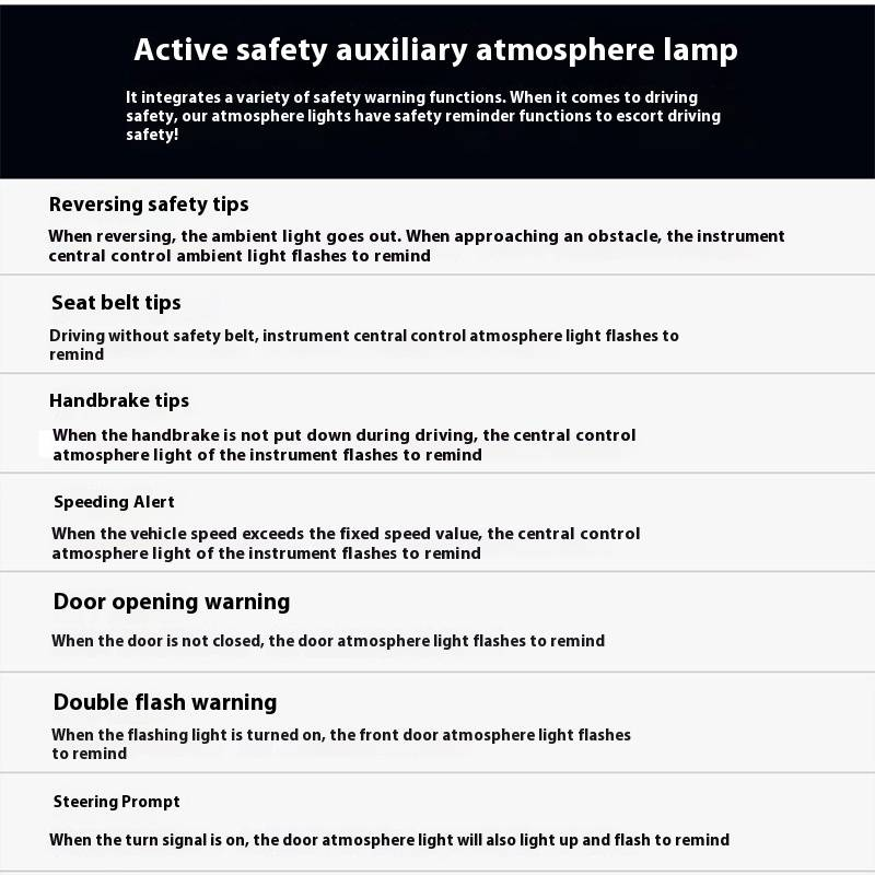 Chery Tiggo 9 luce ambientale, controllo dello schermo originale dell'auto, 29 colori, ritmo musicale, commutazione multicolore, regolazione della luminosità, facile installazione_voghion.com