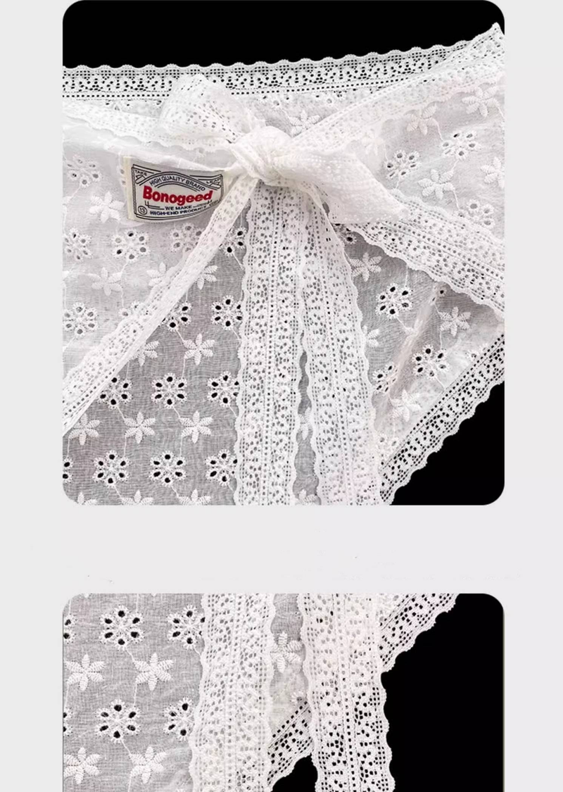 Ballet Style Lace Triangle Waistband Accessories Female Spring And Summer New Stacked Bustier Short Tied Tie Fart_voghion.com