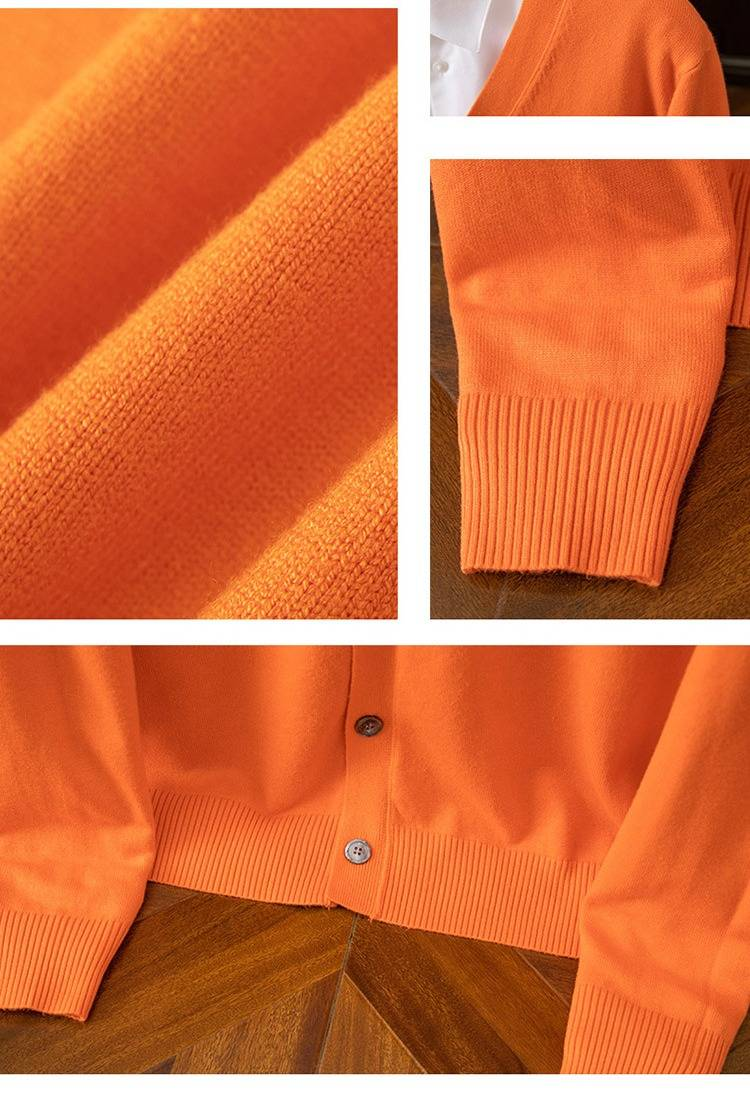 "Übergroße Strickjacke mit V-Ausschnitt für Herren – Herbst- und Winter-Layering (Big Red bis XXXL, Relaxed Fit)"_voghion.com
