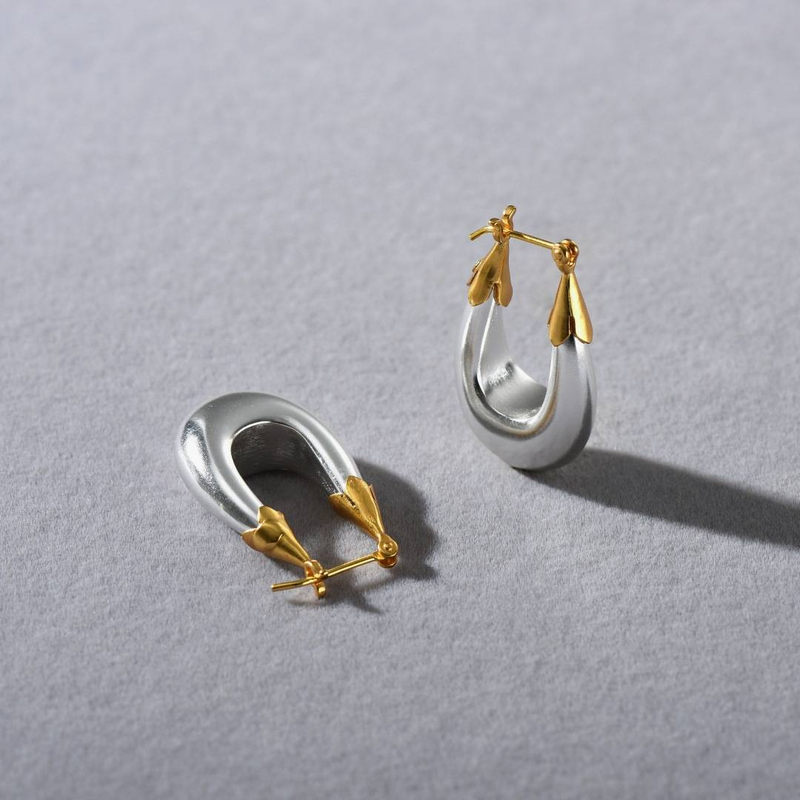 Women's Jewelry U-Shaped Ear Clips - Geometric Minimalist Fashion Earrings In Gold Tone, Lightweight & Comfortable For Daily Wear_voghion.com