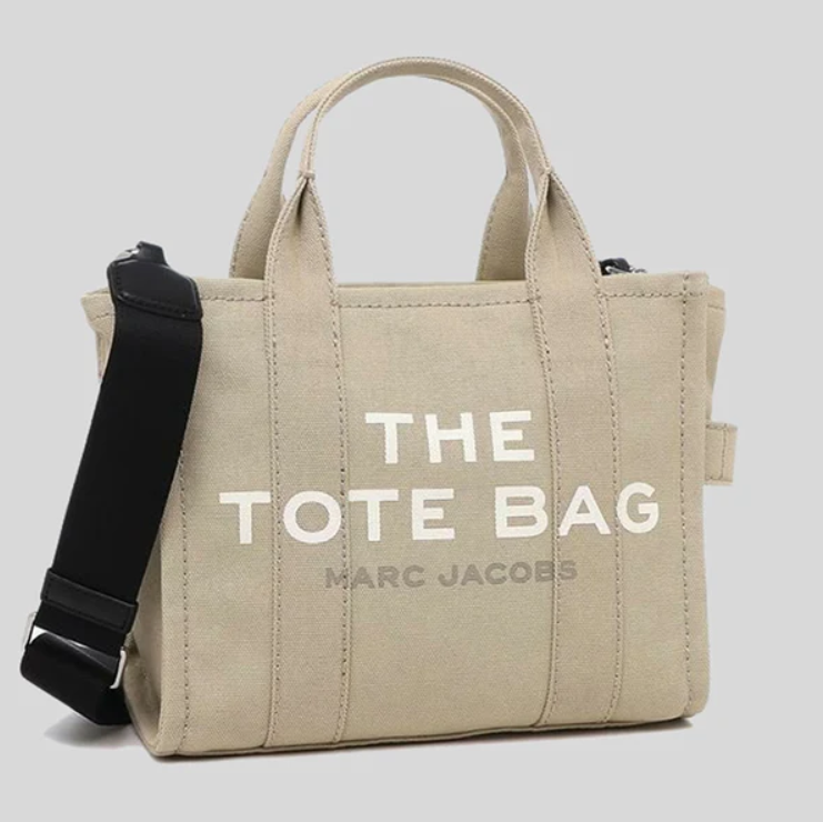 Marc Jacobs Tote The Mini Beige Blanco Logobeige Cotton M0016493 260_voghion.com