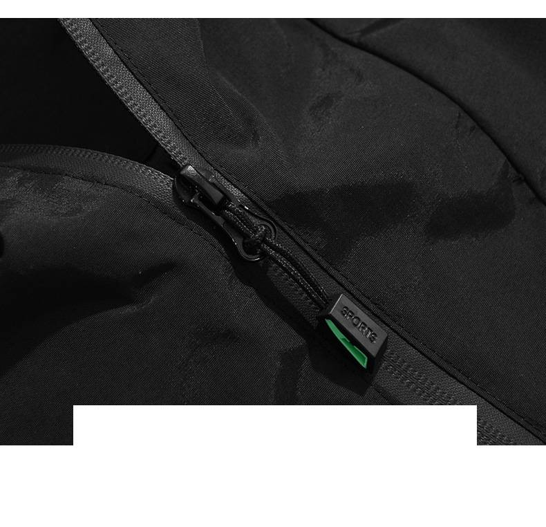 Giacca leggera da uomo con mezza cerniera e cappuccio, da esterno, con mezza cerniera e cappuccio - Giacca antivento traspirante da lavoro per esterni, per primavera e autunno_voghion.com