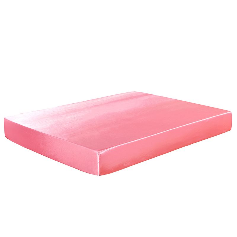 Home Textile Solid Color Silky Satin Mattress Protector_voghion.com
