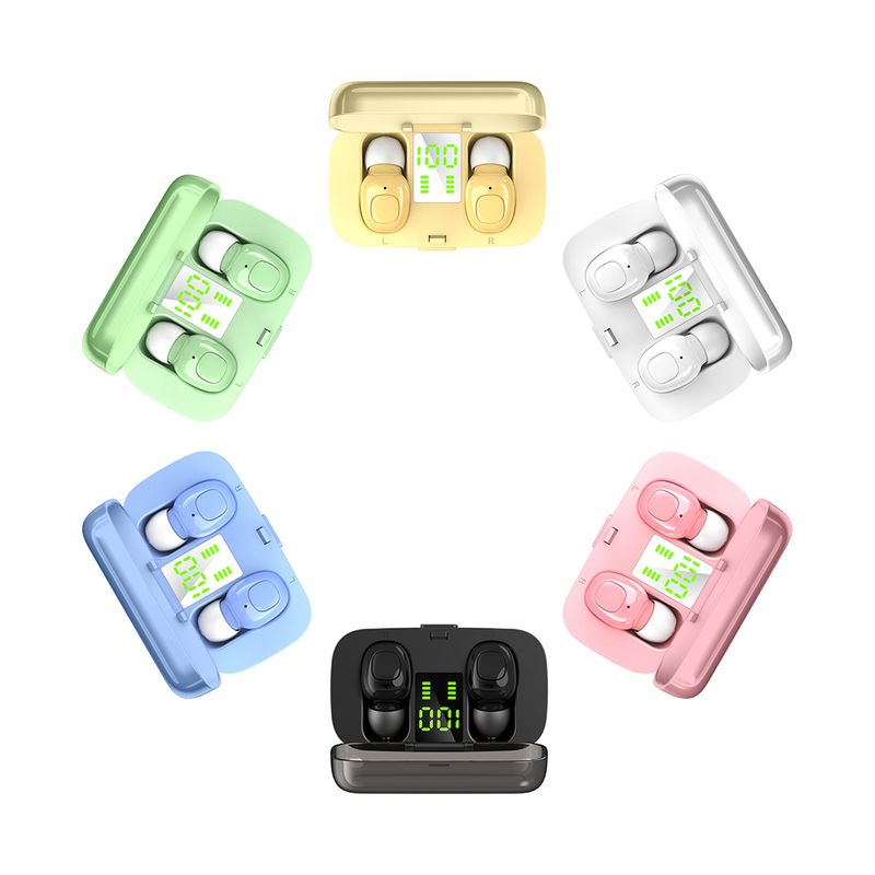 Bluetooth uyumlu Kulak İçi Müzik XG21 Kablosuz Gerçek Stereo 5.0 HiFi Mini Kulaklık Spor Kulakiçi_voghion.com