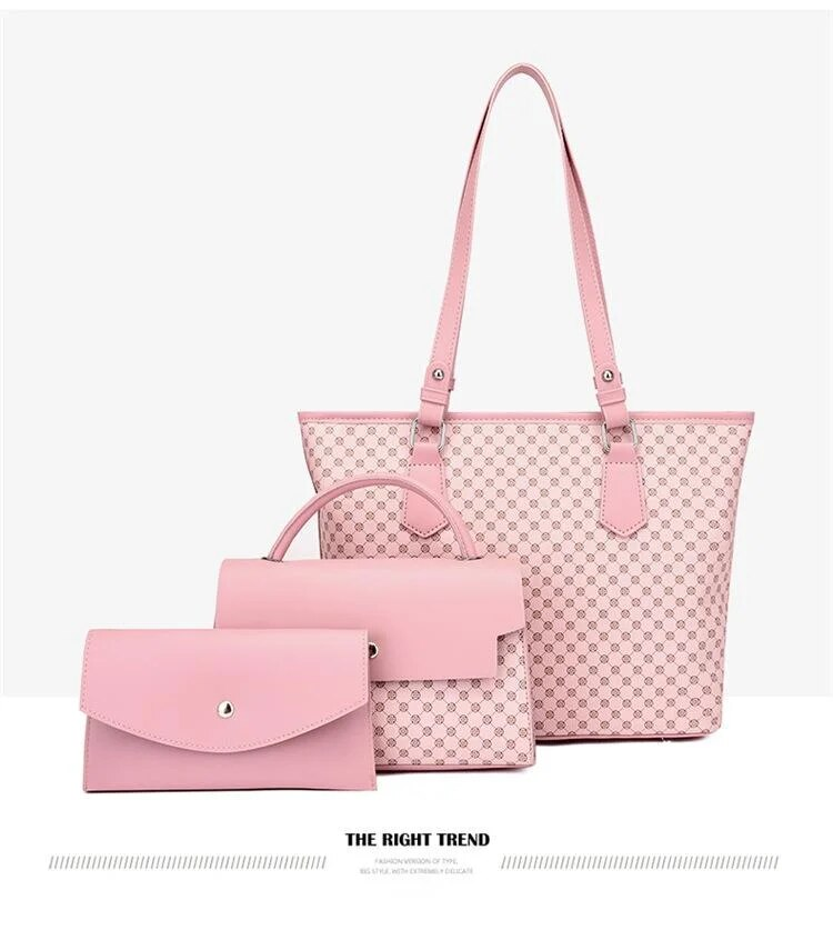 2023 neue Koreanische Mode Große Kapazität Drei Stück Abdeckung Mutter Tasche Einfache und Vielseitige frauen Schulter Handheld_voghion.com