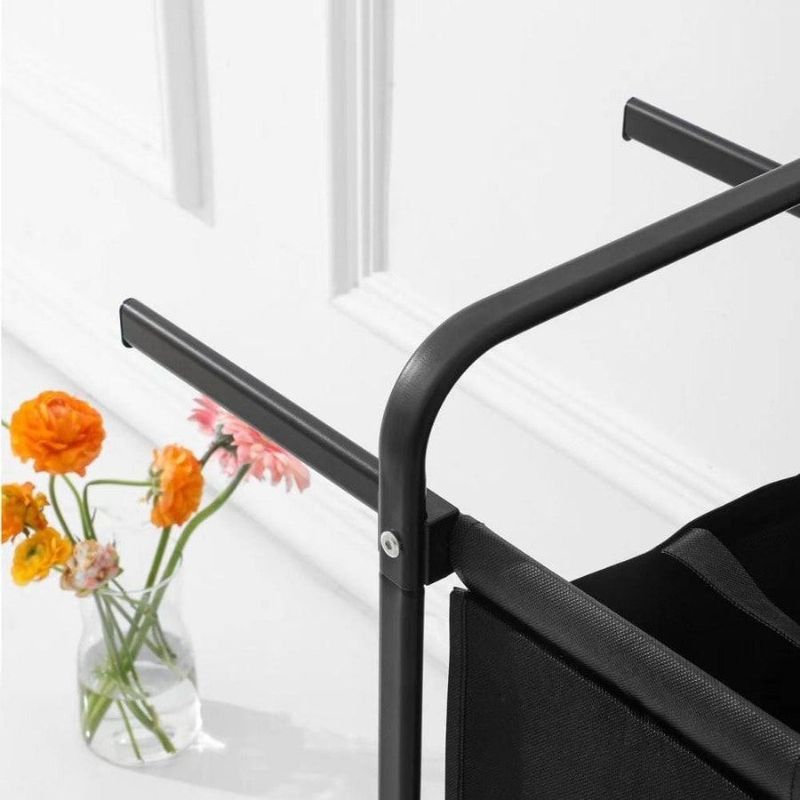 2-Tier Laundry Hamper 110L Large Oxford Clothes Basket Sorter With, Lid And Sorting Cards For Clothes & Toys Storage,Black_voghion.com
