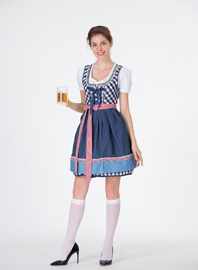 Damenbekleidung Neues echtes Plus-Size-Halloween-Biermädchenkleid, körperformendes Bühnenkostüm, Dienstmädchenkostüm_voghion.com