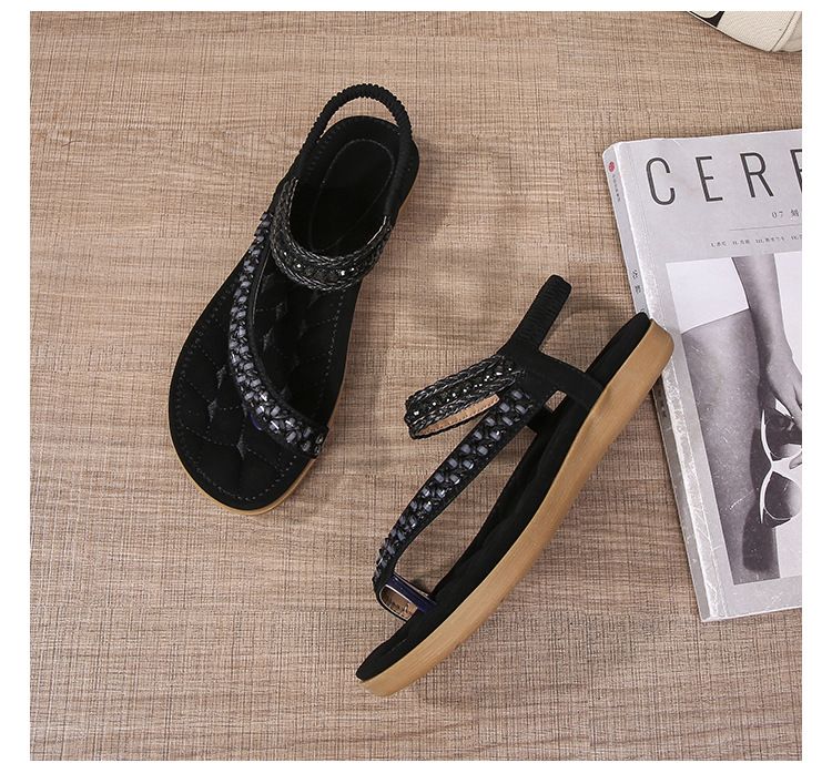 Sandals Women Simple Light Casual Style Flat Large Size Set Toe Sandals_voghion.com