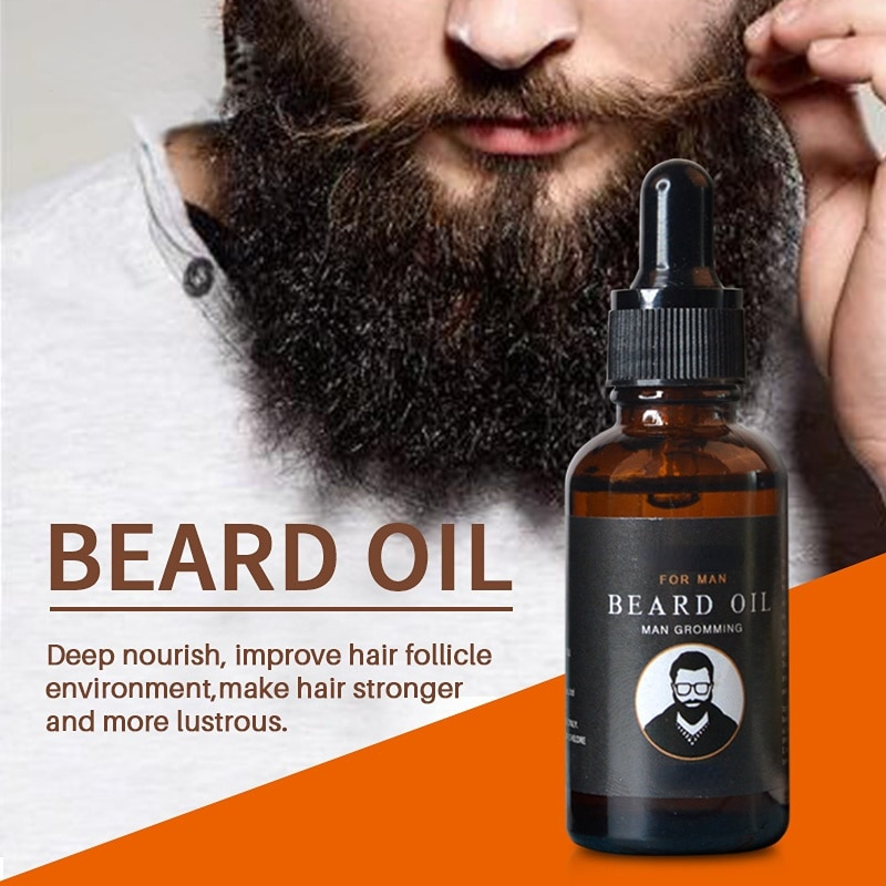 Männer Natürliche Bart Wachstum Öl Feuchtigkeitsspendende Glättung Haar Wachstum Werkzeuge Schneidigen Herren Bart Öl Conditioner Bart Pflege_voghion.com