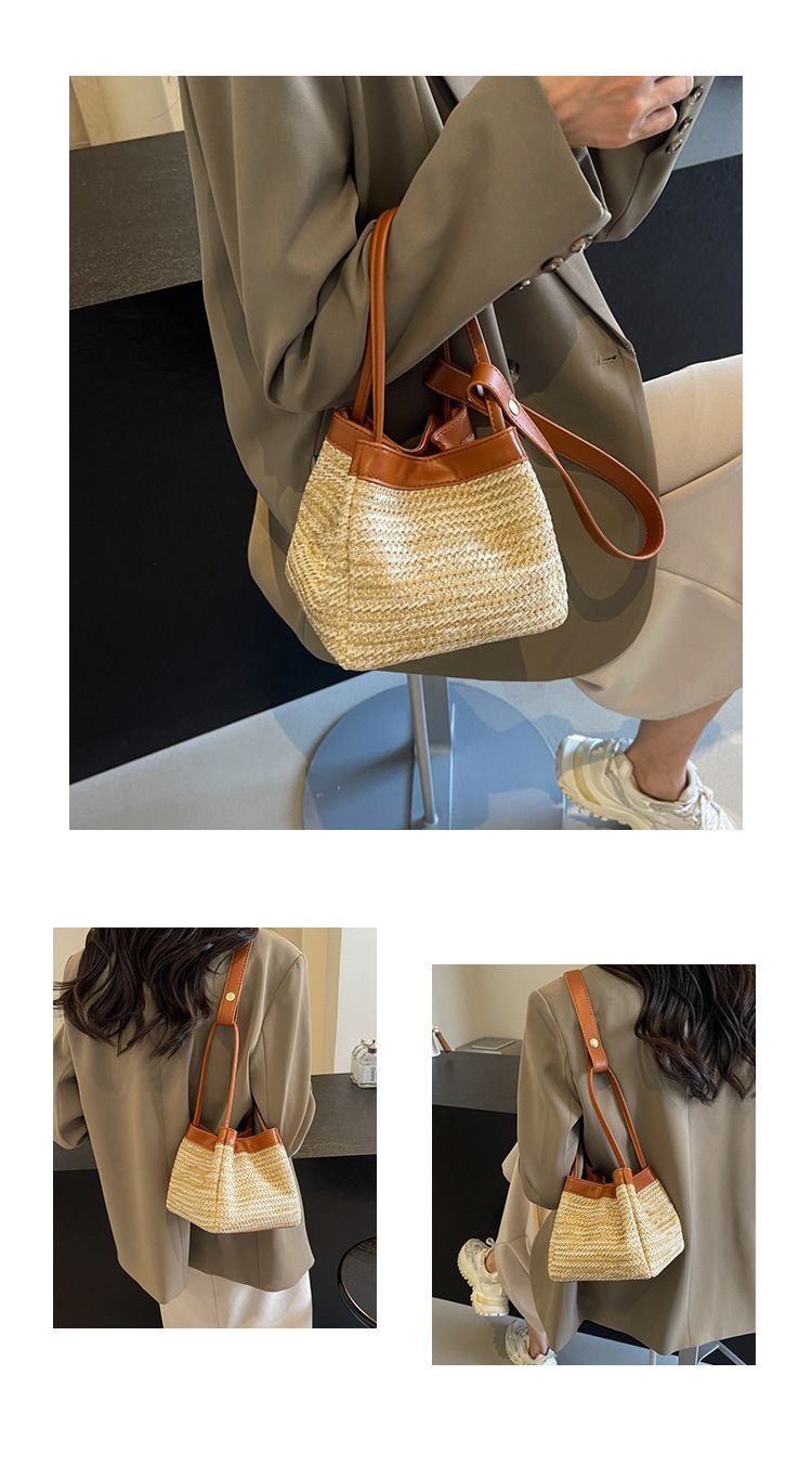 2024 Nouveau cadeau d'anniversaire de style esthétique haut de gamme pour femmes, seau à main à une épaule tendance et polyvalent à la mode_voghion.com