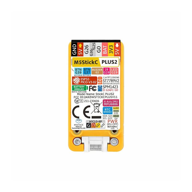 Kit di sviluppo M5Stack StickC PLUS2 ESP32 con IR, BT e WiFi, schermo da 1,14 pollici, moduli controller di automazione IoT_voghion.com