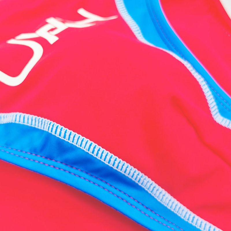 UXH Men's Color Block Sexy Sports Fitness Quick-Dry Triangle With Visible Stitching Fashion Swim Trunks_voghion.com