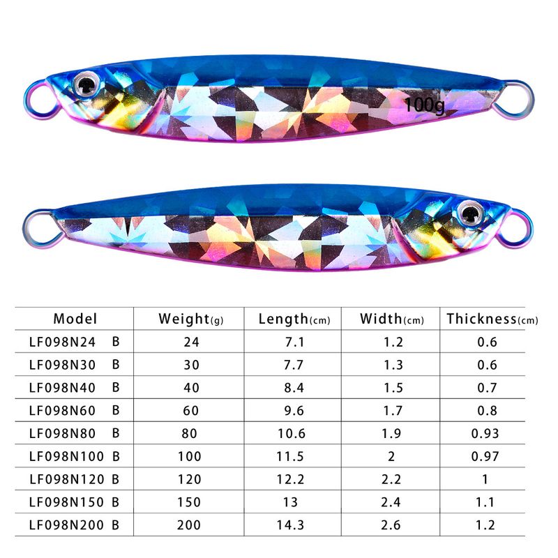 Luminous Lead Fish Sinking Long Casting Metal Lure Jig Bionic Bait Sea Iron Plate Fishing Gear_voghion.com