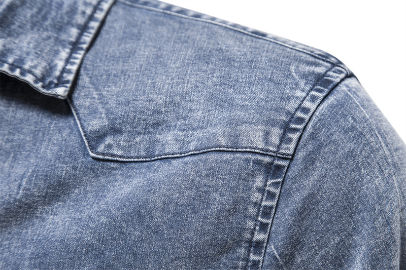 2022 grenzüberschreitender Handel Herbst und Winter Neue europäische Größe Herren-Jeanshemden Qualität Heavy Duty Washed Distressed Shirts Herren_voghion.com