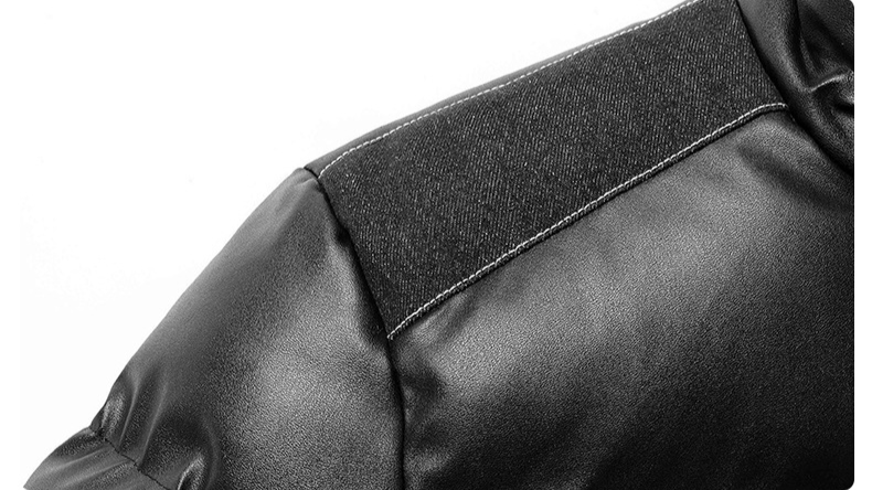 Men's clothing wholesale Hong Kong style stand collar big pocket leather cotton coat men's trendy brand thickened warm leather jacket _voghion.com