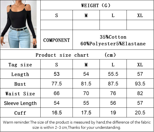 Camicetta da donna con temperamento slim tinta unita in filo di maglia a maniche lunghe con gancio in metallo_voghion.com