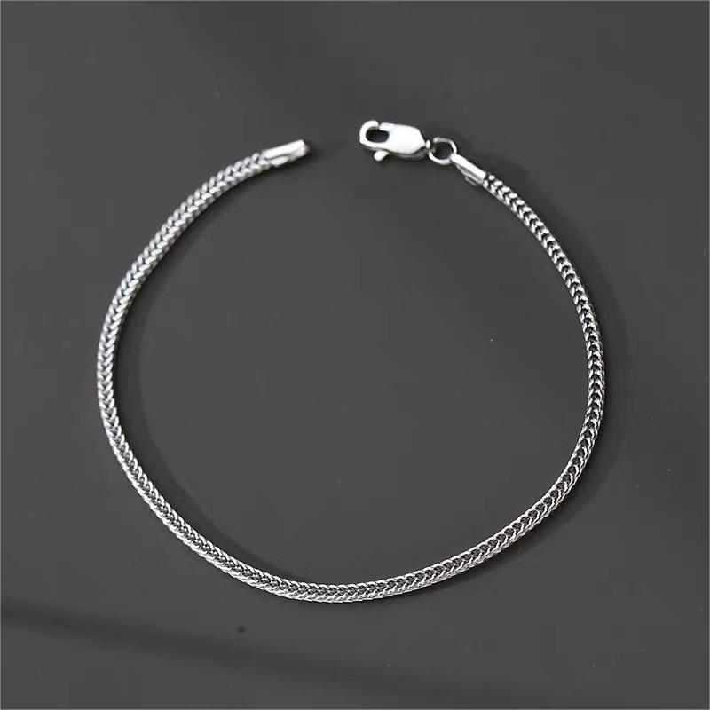 Designer Male Korean Version Trendy Student Personality Cool, Simple And Versatile 2mm Fine Woven Men's Jewelry Titanium_voghion.com