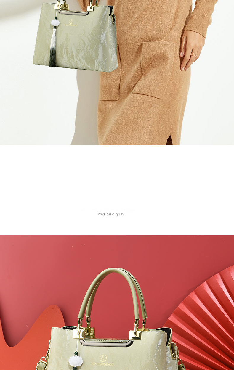 Geburtstagsgeschenk Damen Mama Tasche Mode Damen mittleren Alters Tasche große Kapazität Quaste Handtasche_voghion.com