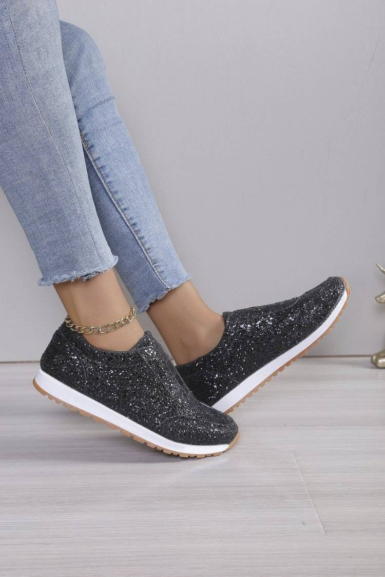 2024. gada pavasara jaunās, modernās, ikdienas, liela izmēra, mirdzošas, vienvietīgas kurpes, ērtas un vieglas sieviešu kurpes_voghion.com