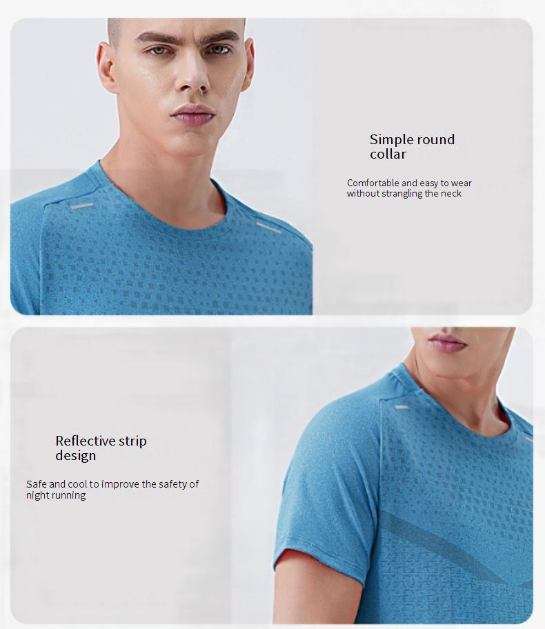 Herrenbekleidung Ice Silk Sport T-Shirt Schnelltrocknend Sommer Dünn Lauf Kurzarm Basketball Top Trainingskleidung_voghion.com