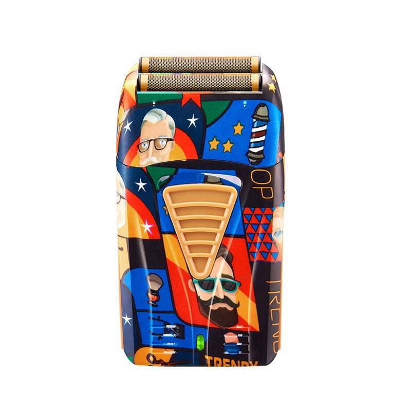 Dual Graffiti Electric Shaver - USB Rechargeable, Low Noise (36dB), Detachable & Washable Head, 2.5H Runtime, For Men's Grooming & Travel_voghion.com