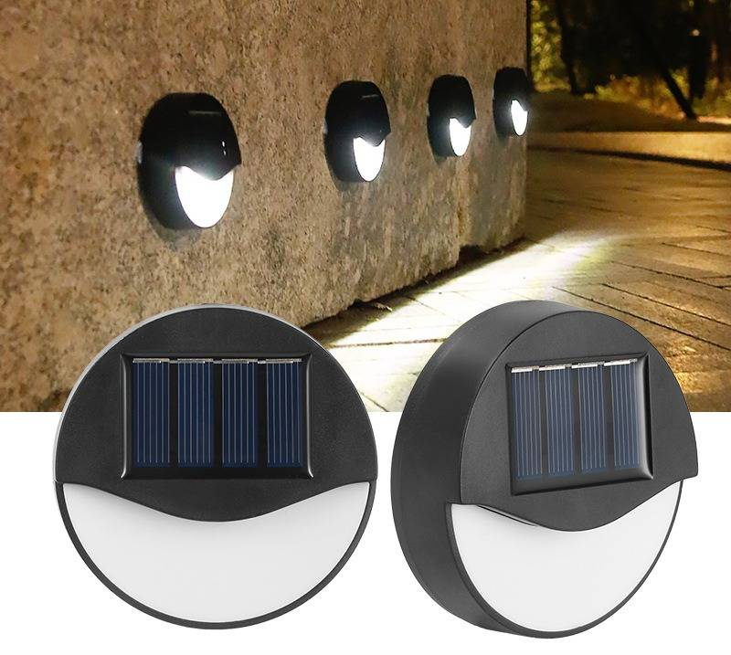 Solar Outdoor Step Lights, Garden Wall Lights For Stairs, Patio, Pathway - Waterproof LED Landscape Lighting_voghion.com