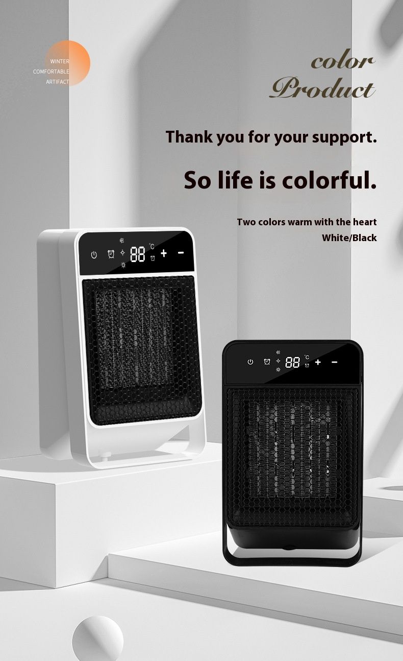 Dokunmatik Ekran ve Uzaktan Kumandalı Seramik Oda Isıtıcısı - 1500W Hızlı Isıtma, 8 Saat Zamanlayıcı, Aşırı Isınma Koruması, Ev/Ofis İçin Ultra Sessiz, Beyaz/Siyah_voghion.com