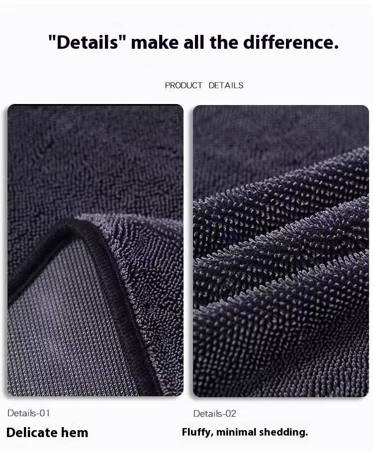 Premium Double-Layered Braided Car Wash Towel – Ultra-Absorbent Microfiber, Scratch-Free, Multipurpose Cleaning Cloth For Cars, Windows & Surfaces_voghion.com