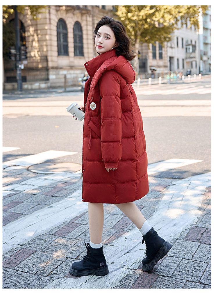 Übergroßer Winterparka mit oberschenkellanger Abdeckung – Gesteppter Kapuzenmantel (Schwarz/Rot/Braun/Avocadogrün, M-2XL)_voghion.com